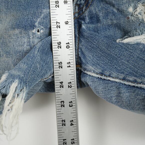 VTG 70s Levi’s 505? Selvedge Redline Talon Zipper Cut Off Shorts Distressed USA - Picture 11 of 15